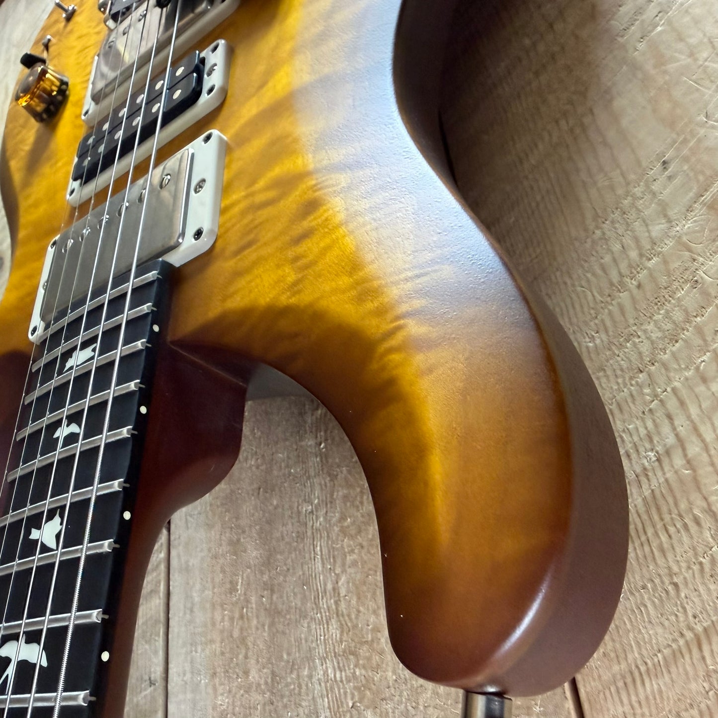PRS S2 Wood Library Special Semi-Hollow Quilted Top - Satin Honey Gold Burst S2088394