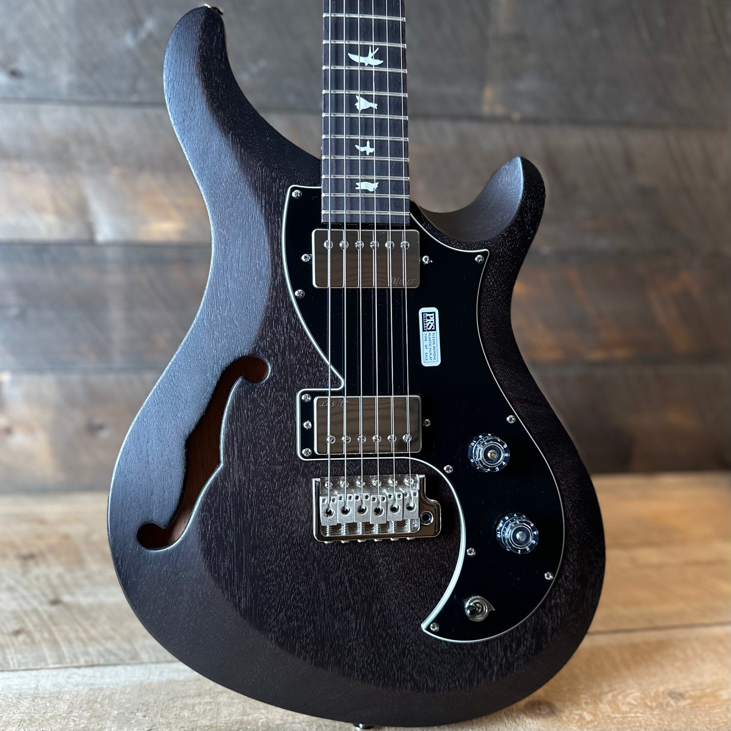 PRS S2 Vela Semi-Hollow HHT Quimper Edition – Charcoal Satin Nitro USA Electric Guitar S2089140