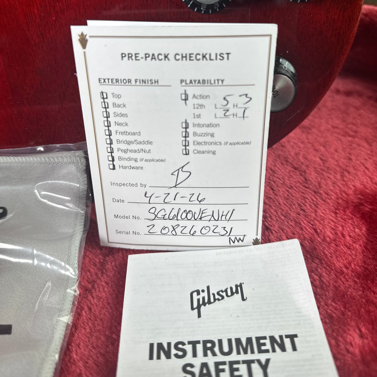 Gibson SG Standard '61 - Vintage Cherry 208260231