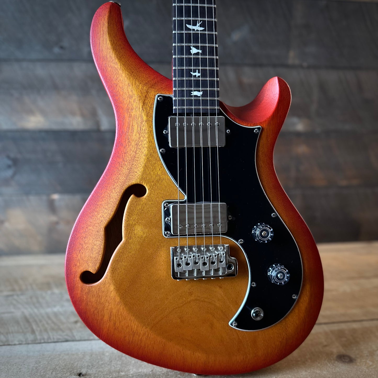PRS S2 Vela Semi-Hollow HHT Quimper Edition – McCarty Sunburst Satin Nitro USA Electric Guitar S2089046