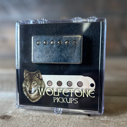 Wolfetone T-Top Humbucker (4 Conductor) - Black Bobbin Aged Nickel Cover