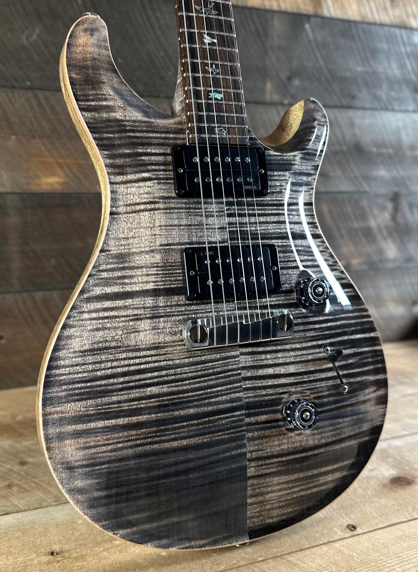 PRS Wood Library Custom 24 Stoptail Limited Edition - Charcoal (Natural Back) 430172