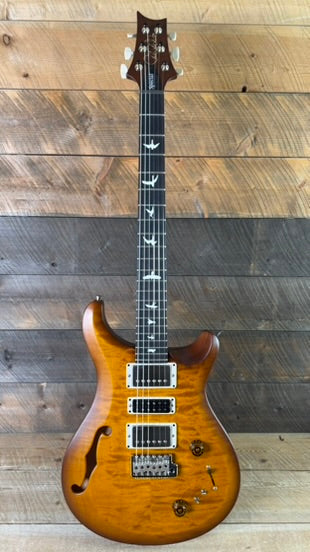 PRS S2 Wood Library Special Semi-Hollow Quilted Top Ebony Fretboard Violin Amber Sunburst  S2088415