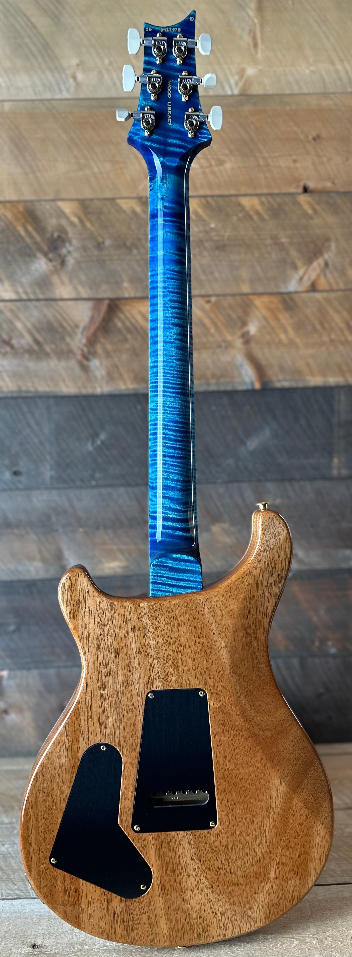 PRS Wood Library McCarty Tremolo w/ Dual Mini Toggles Flame Maple 10-top Ziricote FB - Arctic Blue Stained Neck 427978