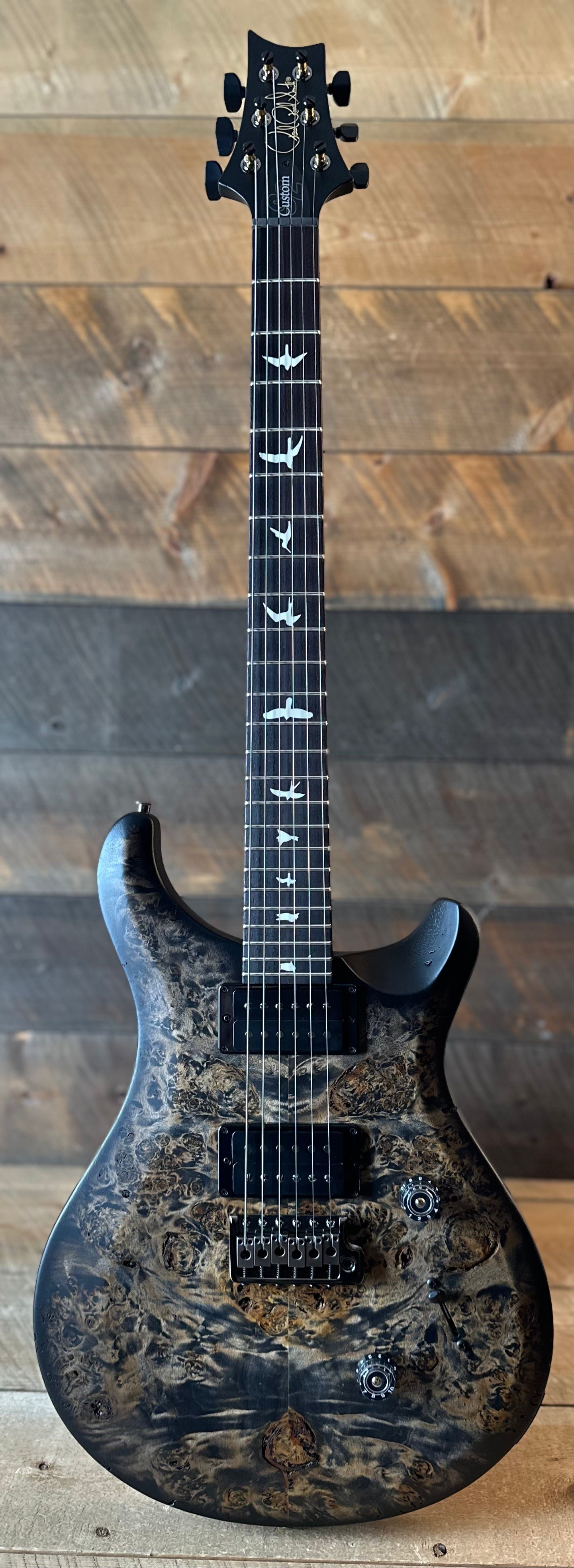 PRS Limited Edition Wood Library Select S2 Custom 24 Poplar Burl Top - Charcoal Burst S2089080