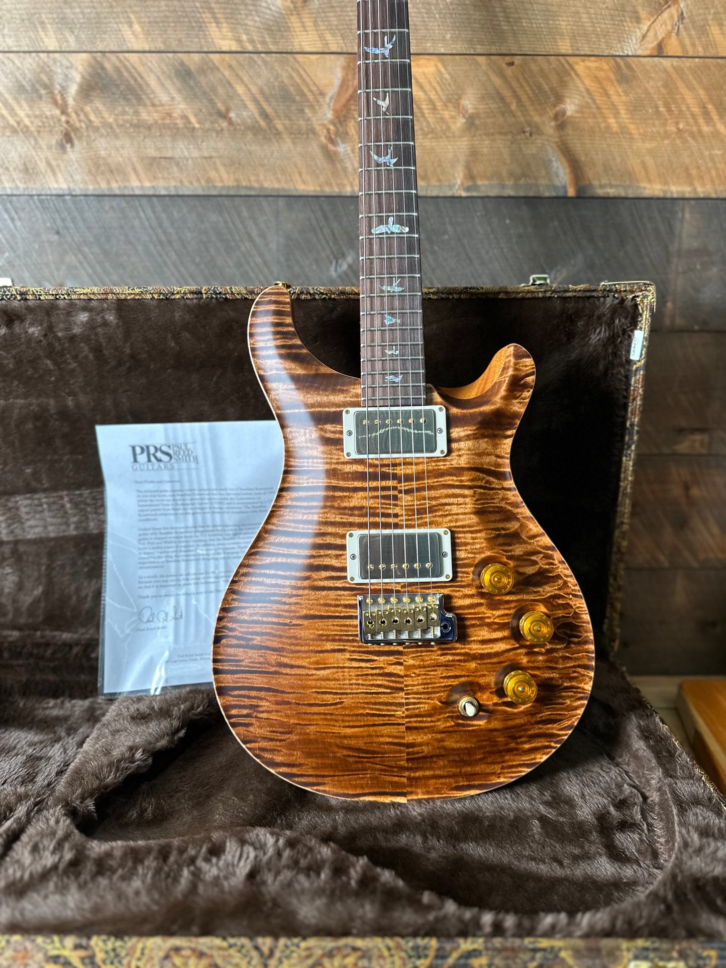 PRS DGT David Grissom Signature Wood Library Flame Maple 10 Top, Brazilian Rosewood FB - Copperhead 410963
