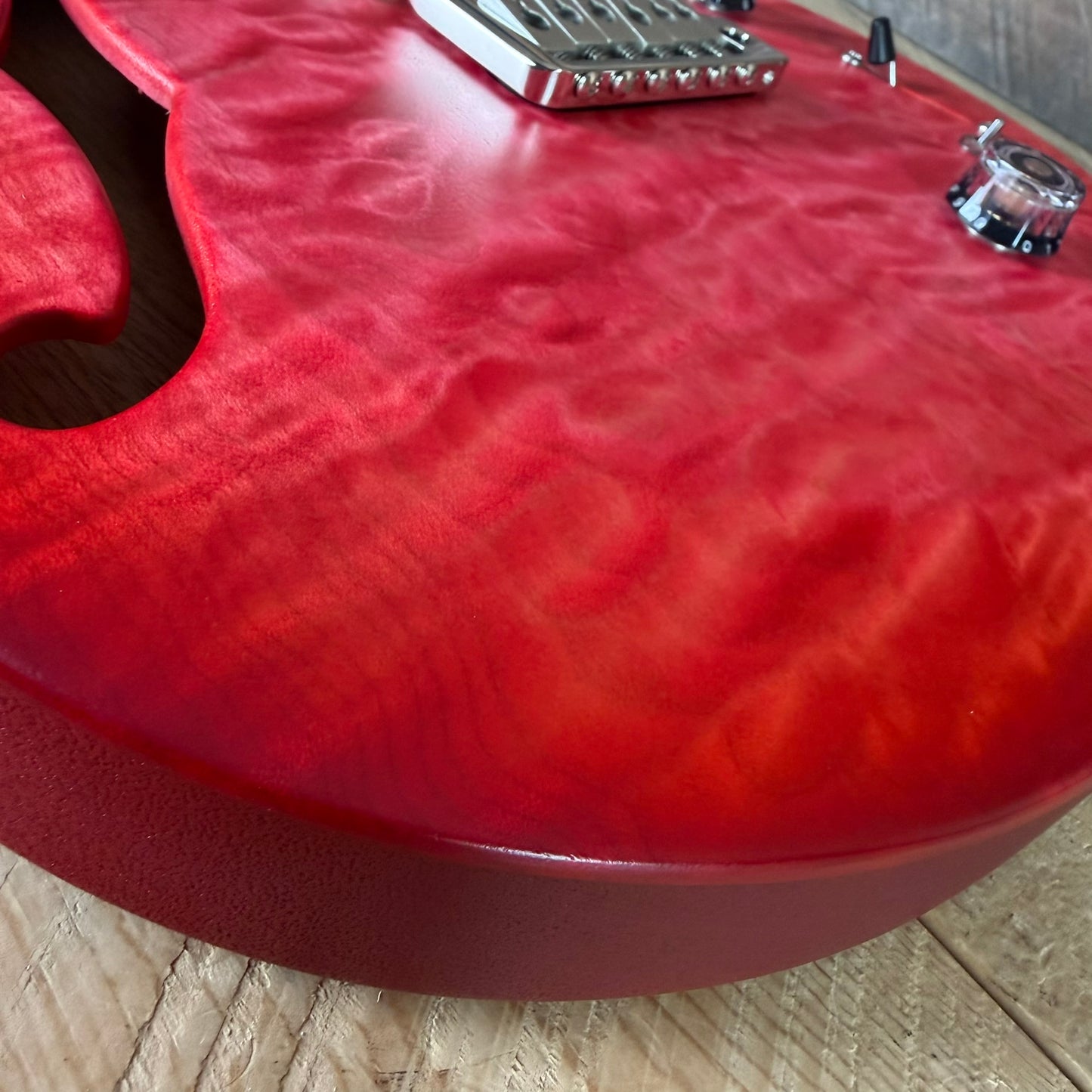 PRS S2 Wood Library Special Semi-Hollow Quilted Top - Satin Bonni Pink Cherry Burst S2088416
