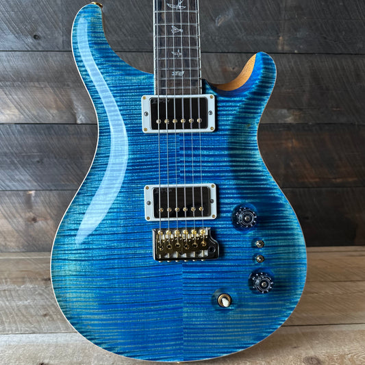 PRS Wood Library McCarty Tremolo w/ Dual Mini Toggles Flame Maple 10-top Ziricote FB - Arctic Blue Stained Neck 427978