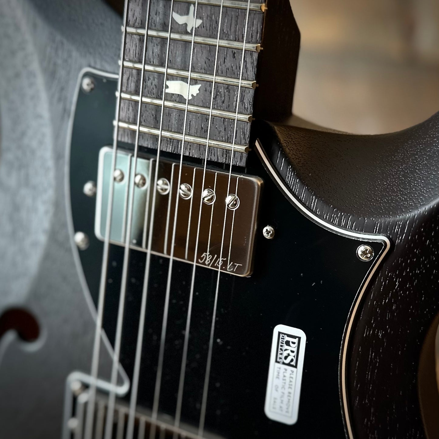 PRS S2 Vela Semi-Hollow HHT Quimper Edition – Charcoal Satin Nitro USA Electric Guitar S2088943