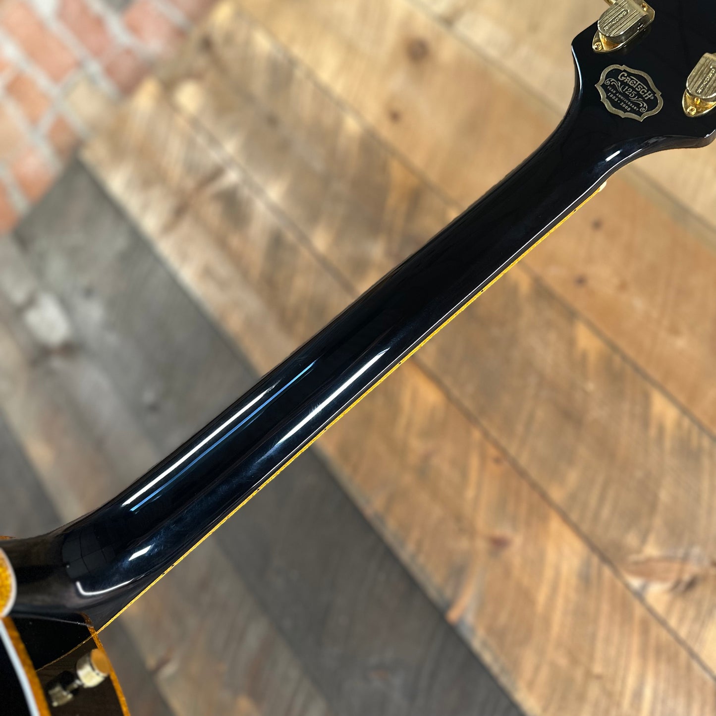 Used 2008 Gretsch G6136TBK Black Falcon Made In Japan - Black With Gold Hardware