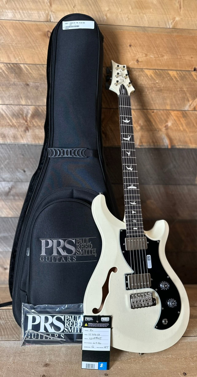 PRS S2 Vela Semi-Hollow HHT Quimper Edition – Antique White Satin Nitro USA Electric Guitar S2088945