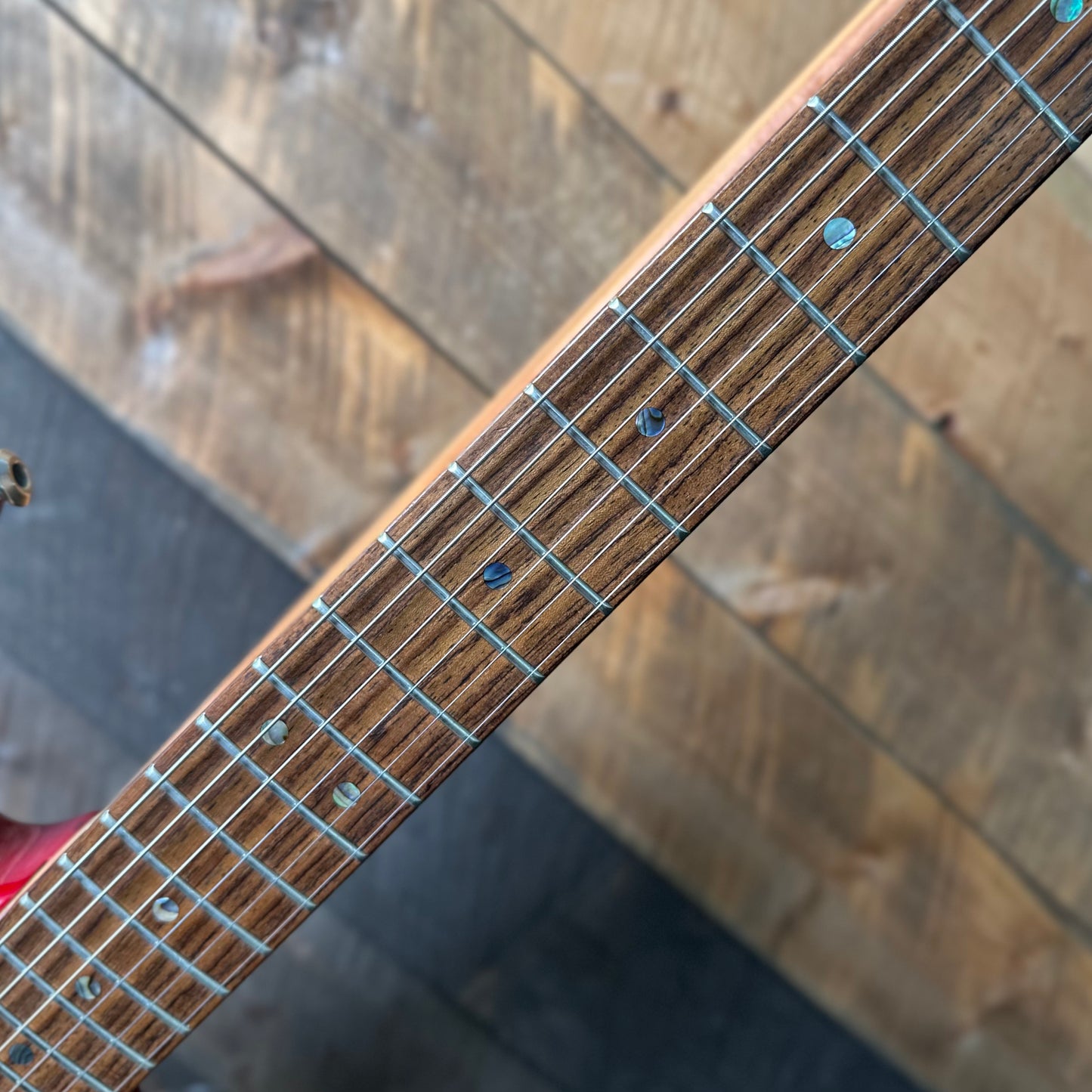 Used 2000 Fender American Deluxe Stratocaster - Transparent Red