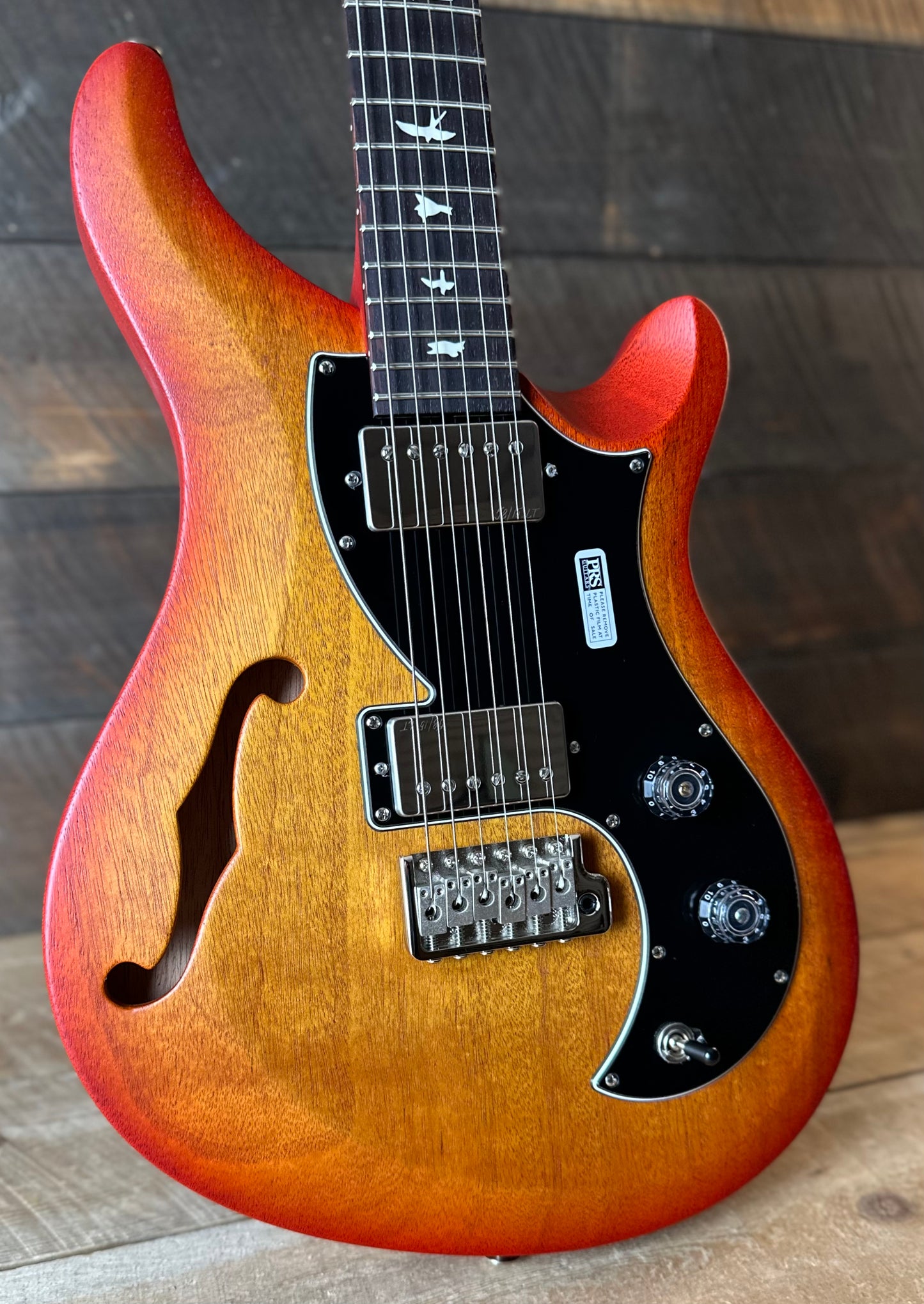 PRS S2 Vela Semi-Hollow HHT Quimper Edition – McCarty Sunburst Satin Nitro USA Electric Guitar S2089031