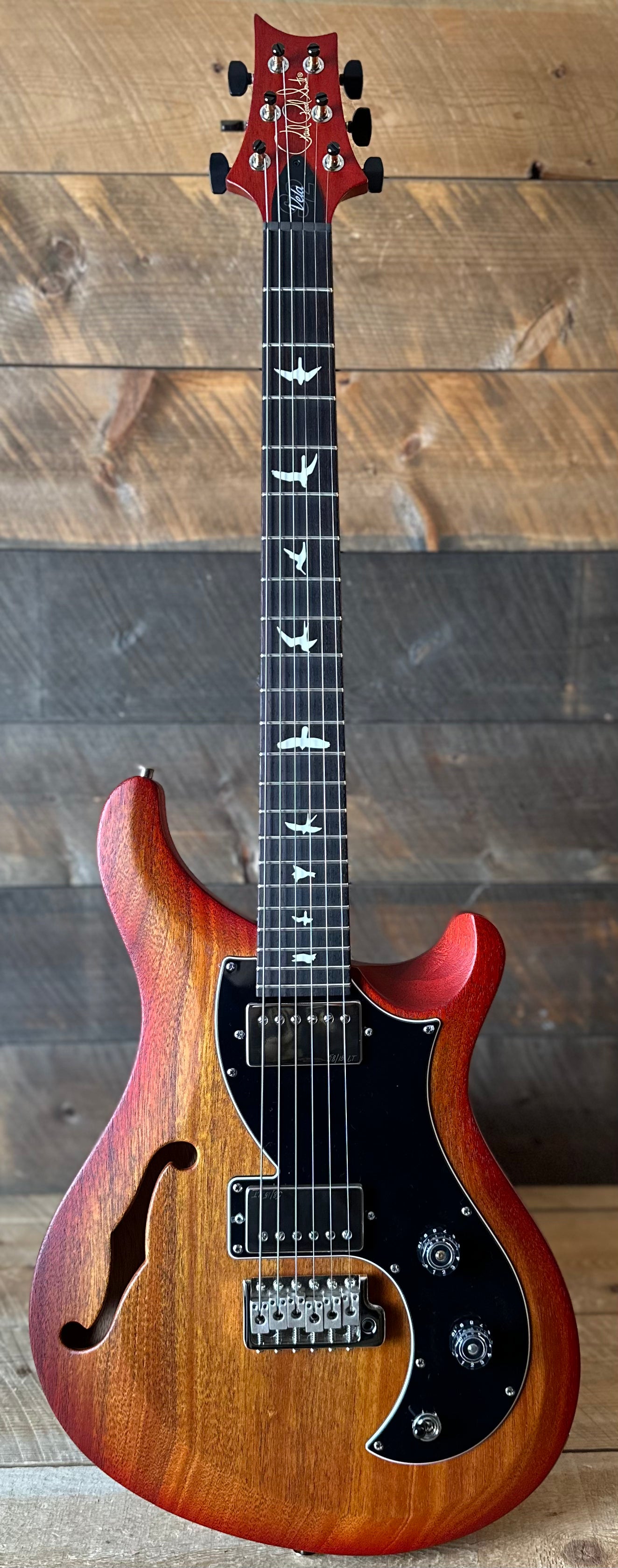 PRS S2 Vela Semi-Hollow HHT Quimper Edition – McCarty Sunburst Satin Nitro USA Electric Guitar S2089129