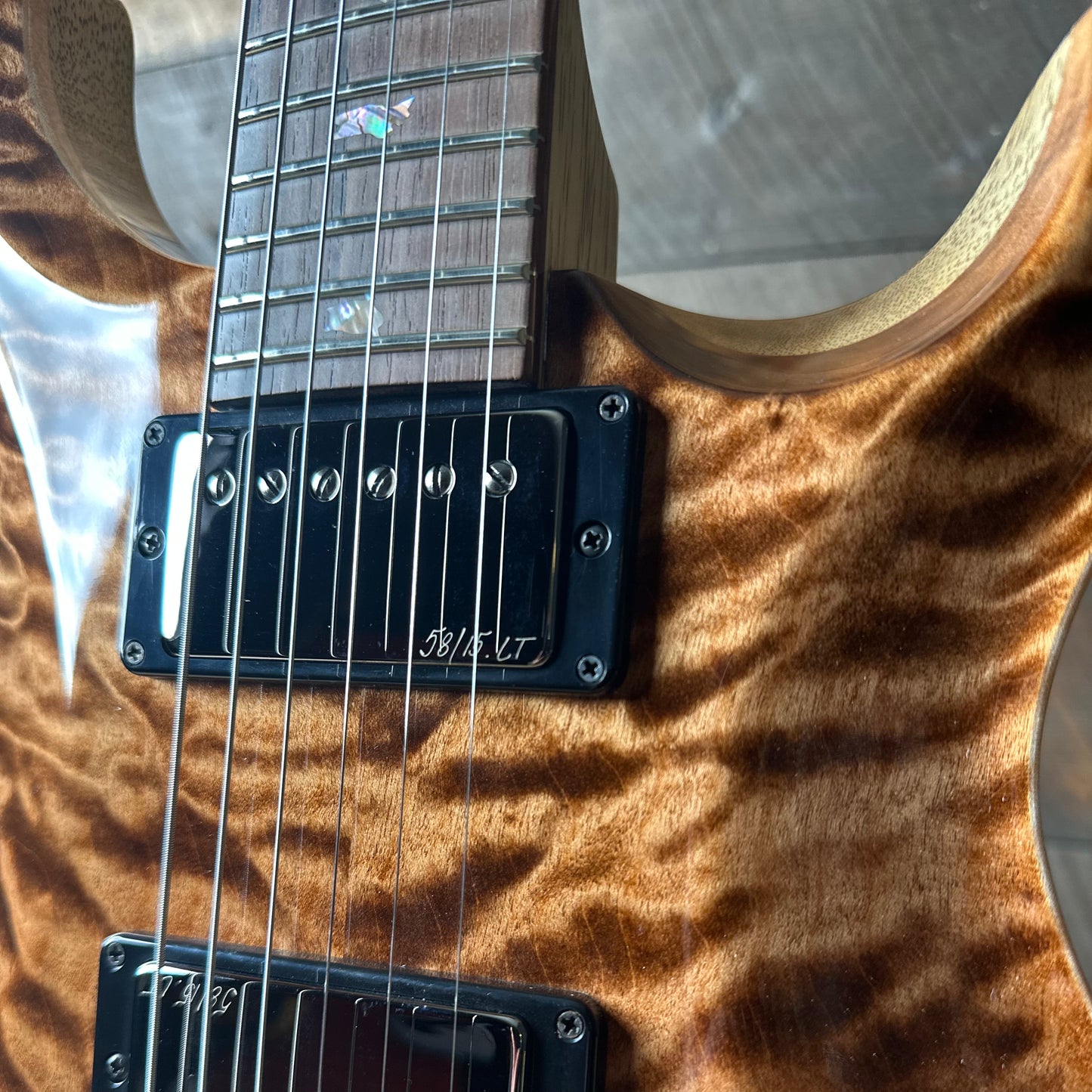 PRS Wood Library Custom 24 Quilt Top Brazilian Rosewood Fretboard! - Copperhead 411449