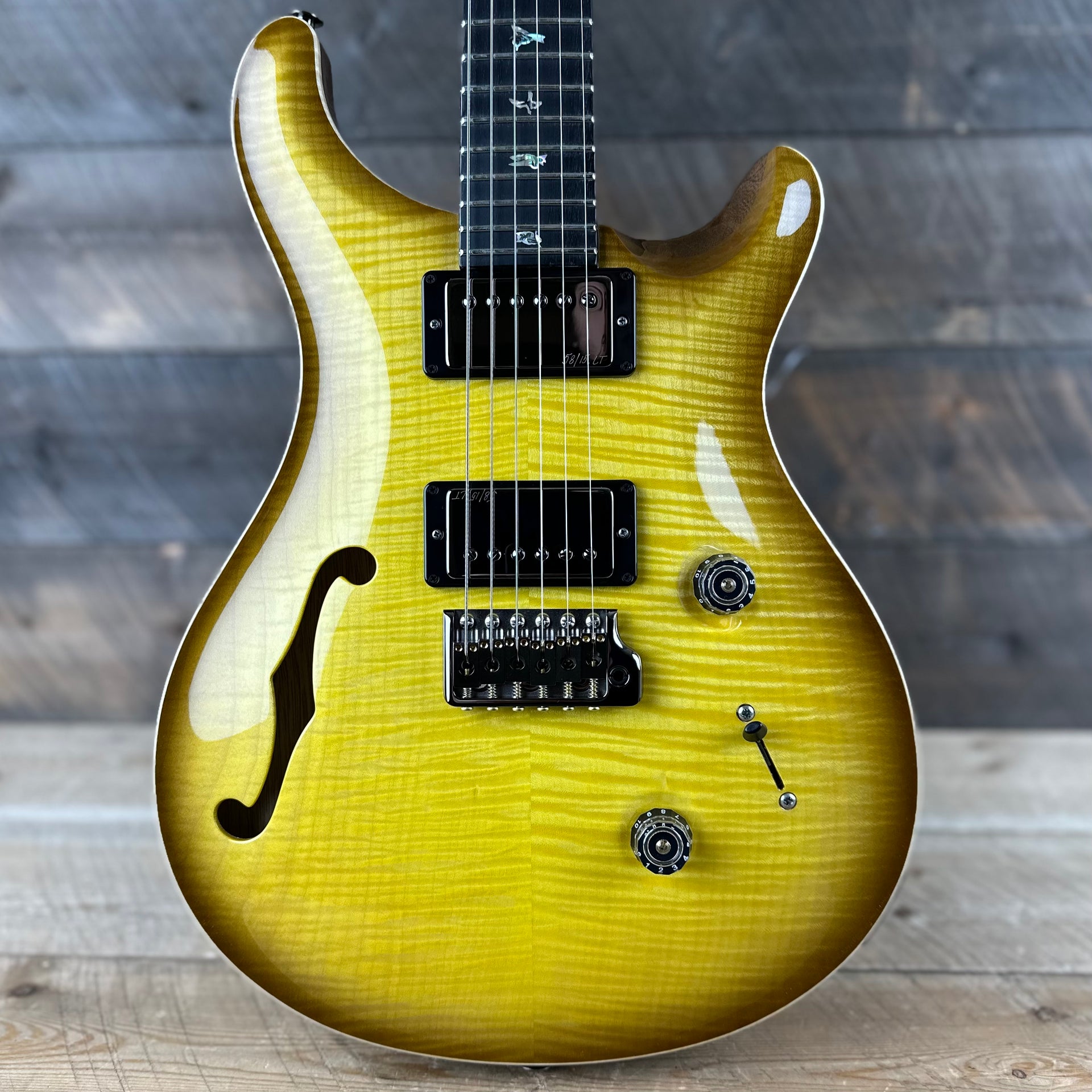 PRS Wood Library Custom 24 Semi-Hollow Flame Maple 10 Top