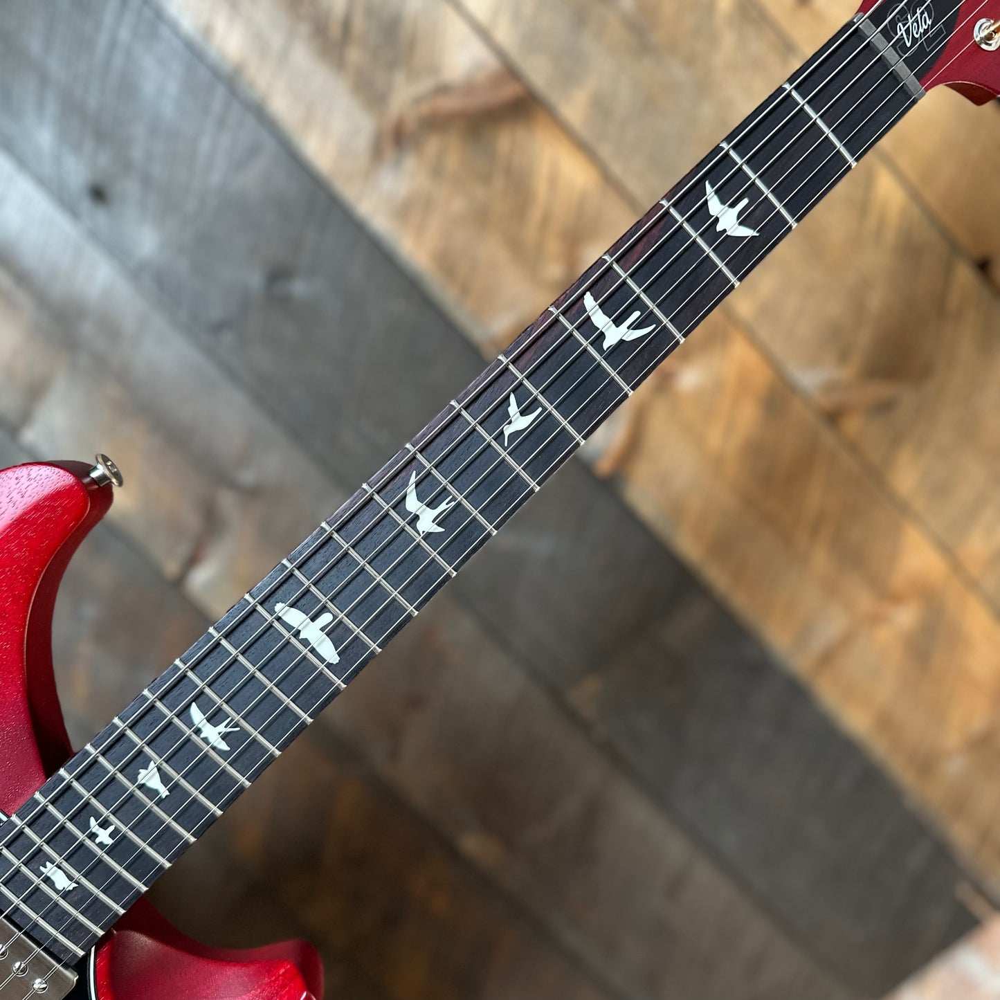 PRS S2 Vela Semi-Hollow HHT Quimper Edition – Vintage Cherry Satin Nitro USA Electric Guitar S2088983