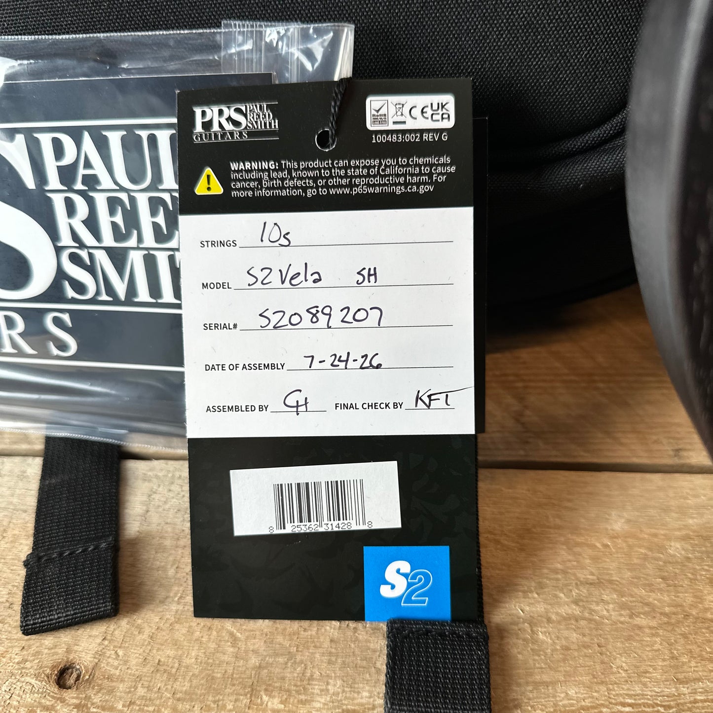 PRS S2 Vela Semi-Hollow HHT Quimper Edition – Charcoal Satin Nitro USA Electric Guitar S2089207