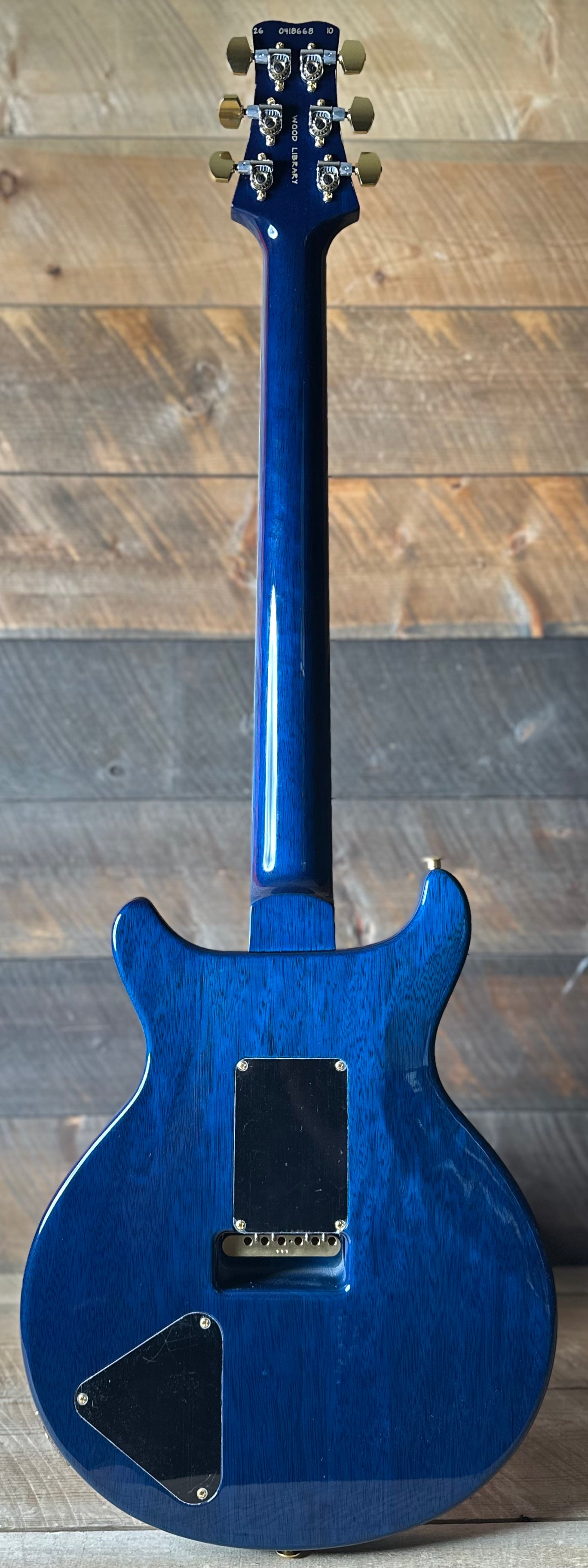 PRS Wood Library Santana Retro 10 Top, Korina Back & Neck, Ziricote FB!! - Bonnie Pink W/Blue Back! 418668