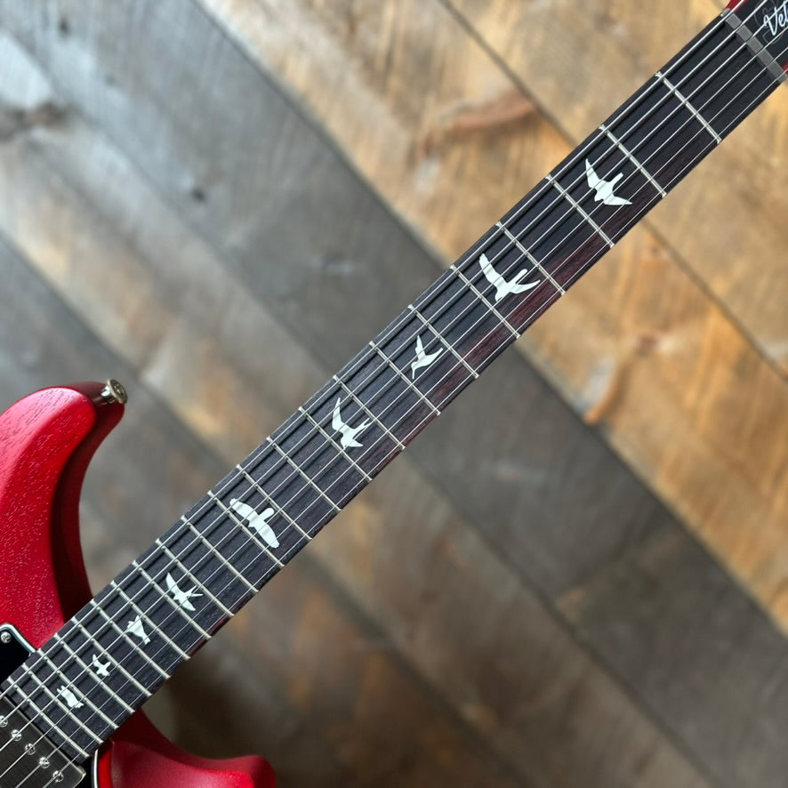 PRS S2 Vela Semi-Hollow HHT Quimper Edition – Vintage Cherry Satin Nitro USA Electric Guitar S2088986