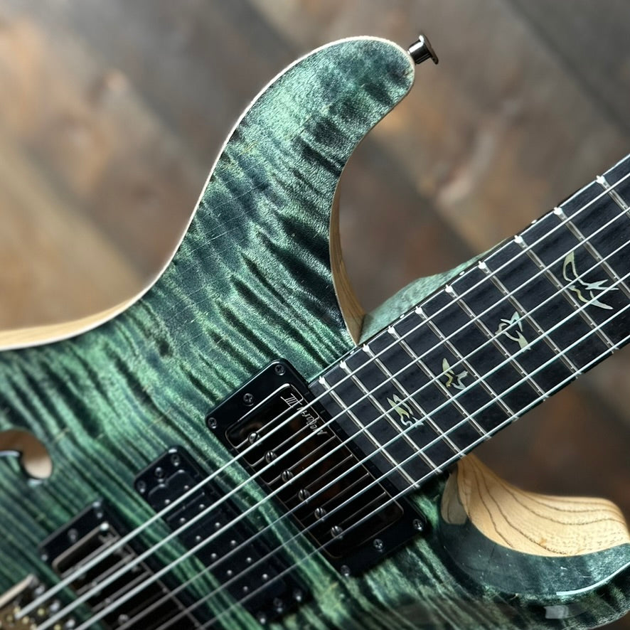 PRS Wood Library Special Semi-Hollow Artist Grade Top - Teal Black With Natural Back
