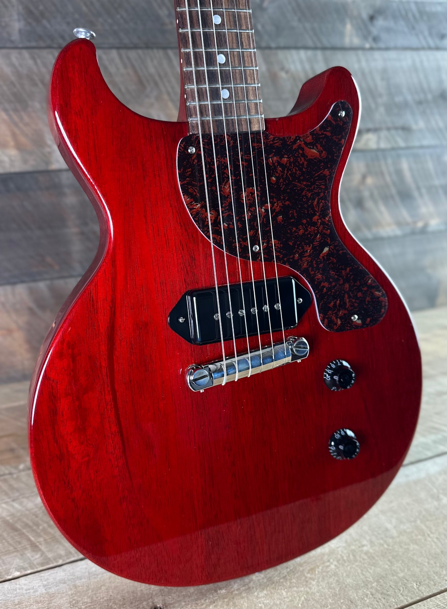 Gibson Les Paul Junior Doublecut W/Tortoise Pickguard - Vintage Cherry 217850255