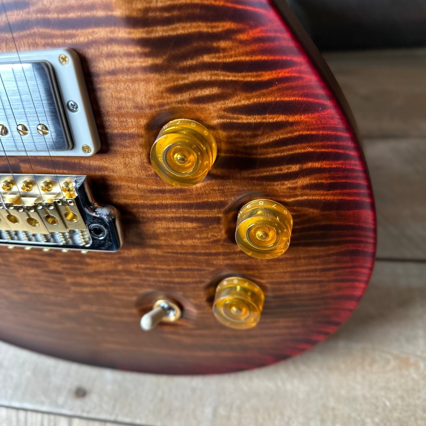 PRS Wood Library DGT David Grissom Signature Wood Library Flame Maple 10 Top, Brazilian Rosewood FB - Custom Color Copperhead Cherry Burst 410961