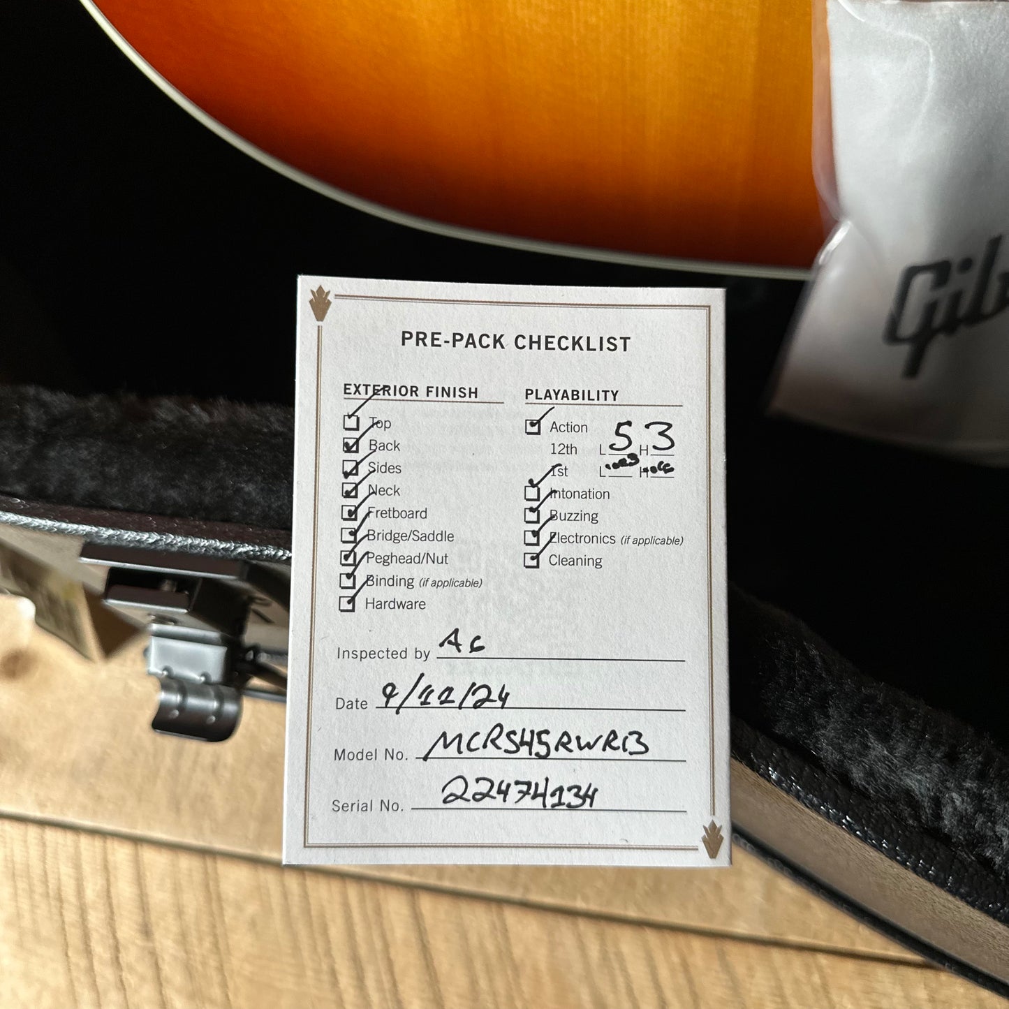 Used Gibson J-45 Standard Rosewood - Rosewood Burst 22474134 Shop Display