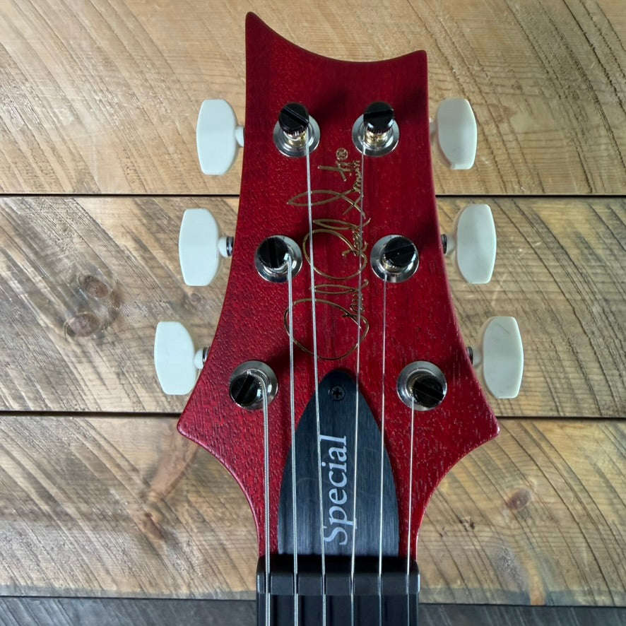 PRS S2 Wood Library Special Semi-Hollow Quilted Top Ebony Fretboard Satin Bonnie Pink Cherry Burst  S2088417