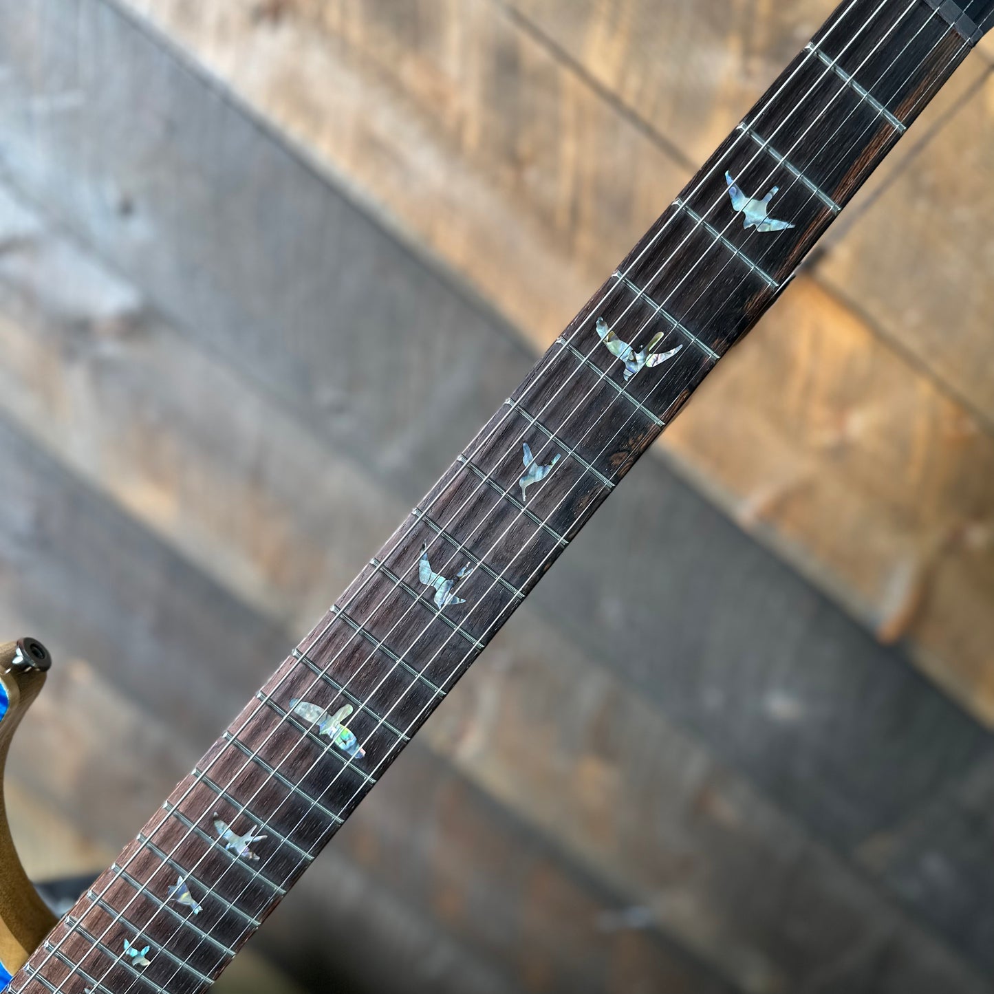 PRS Wood Library Custom 24 Flame Top  Brazilian Rosewood Fretboard!  - Aquamarine 411446