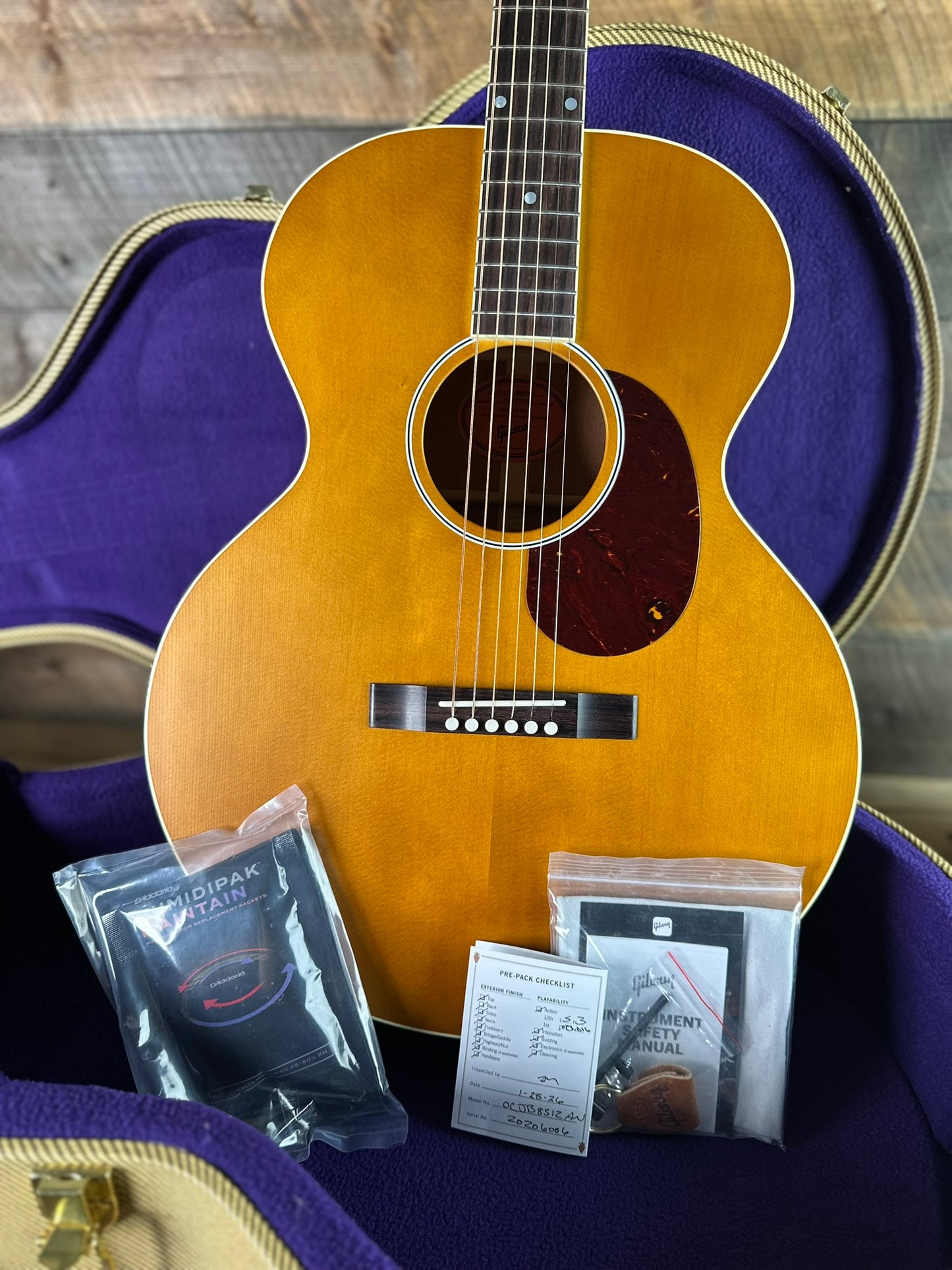 Gibson J-185 Century 12-Fret Acoustic - Vintage Amber 20206006