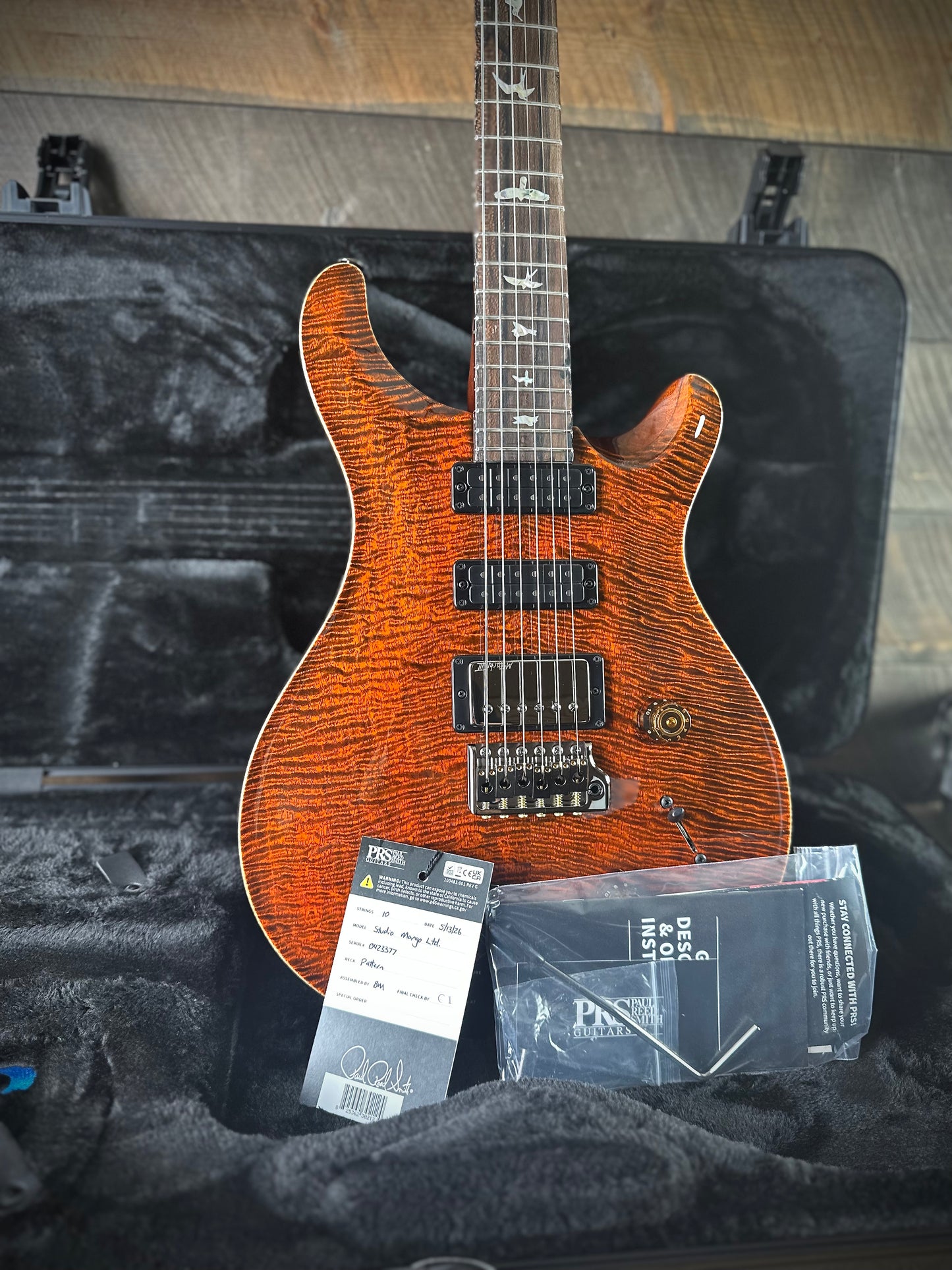 PRS Studio Mango Top Limited Edition Only 200! - Orange Tiger 423377