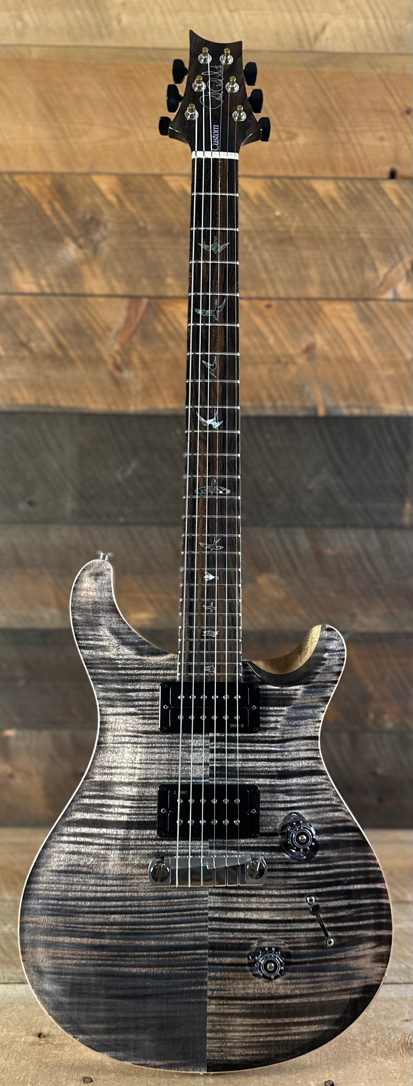 PRS Wood Library Custom 24 Stoptail Limited Edition - Charcoal (Natural Back) 430172