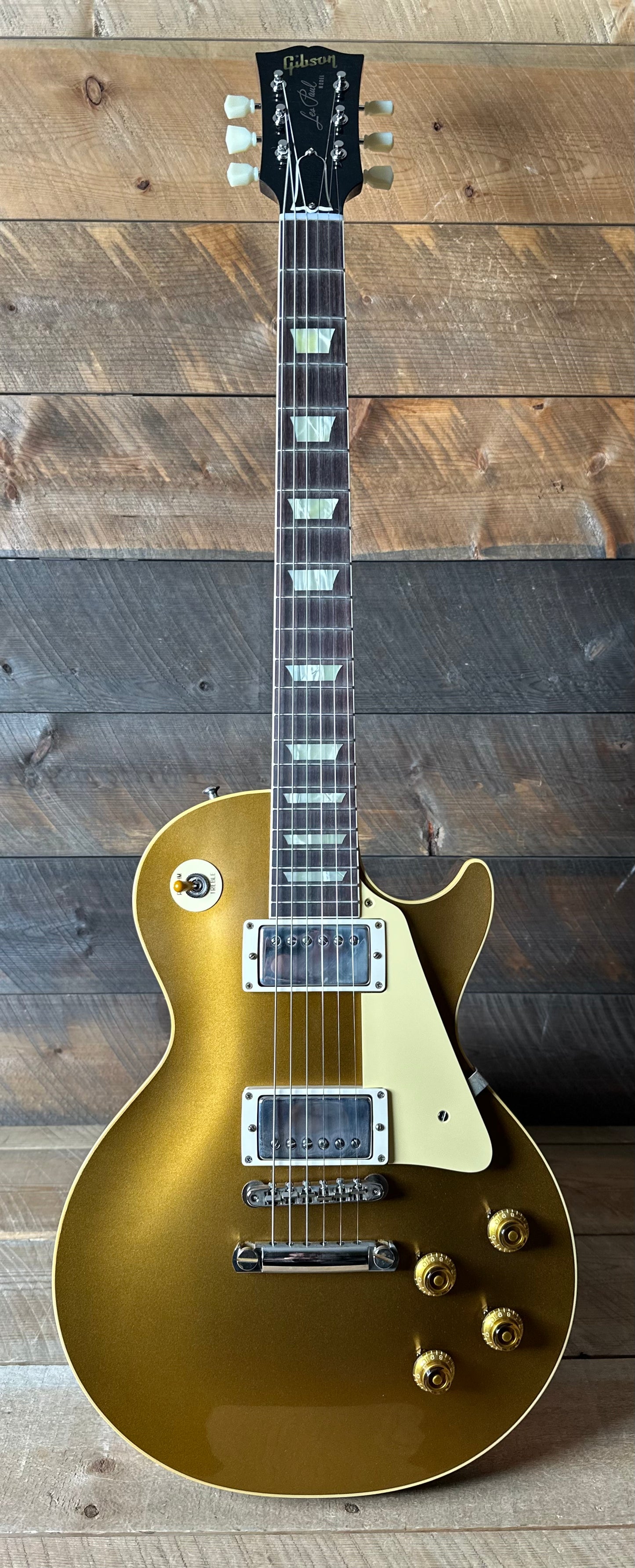 Gibson Custom Shop 1957 Les Paul Goldtop Reissue - Dark Back Double Gold VOS 751575