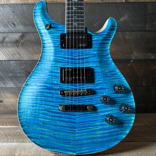 PRS Wood Library McCarty 594 Flamed Maple 10 Top, Swamp Ash Back, Stained Flamed Maple Neck, Bound Ebony FB - Satin Aquableux 418875