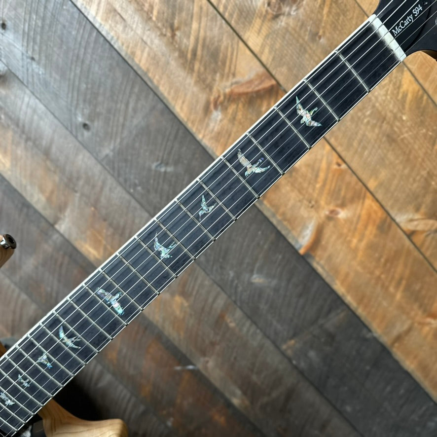 PRS Wood Library McCarty 594 Flamed Maple 10 Top, Swamp Ash Back, Stained Flamed Maple Neck, Bound Ebony FB - Satin Charcoal 418878