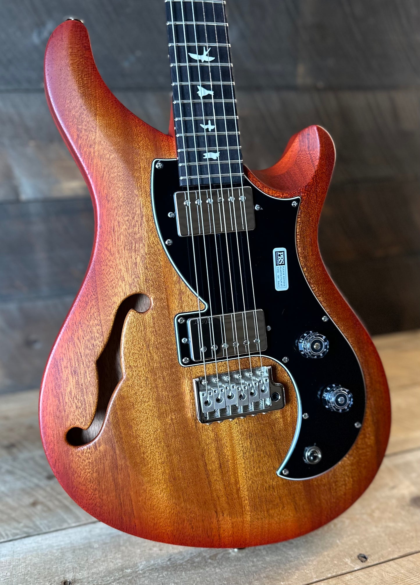 PRS S2 Vela Semi-Hollow HHT Quimper Edition – McCarty Sunburst Satin Nitro USA Electric Guitar S2089043