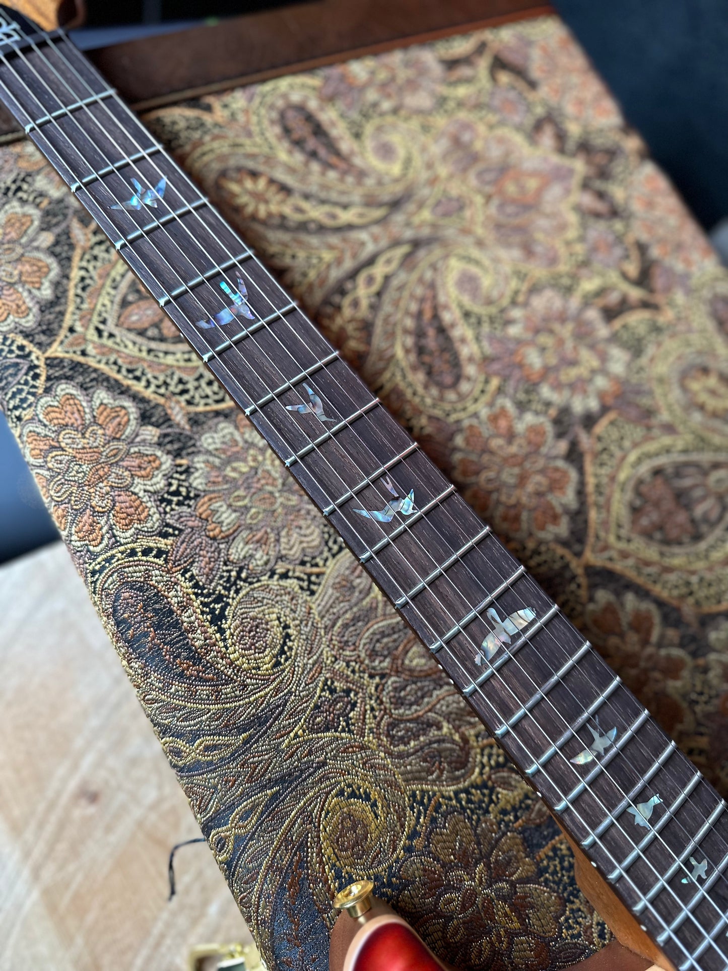 PRS DGT David Grissom Signature Wood Library Flame Maple 10 Top, Brazilian Rosewood FB - RARE! Bonnie Pink Cherry Burst 410959