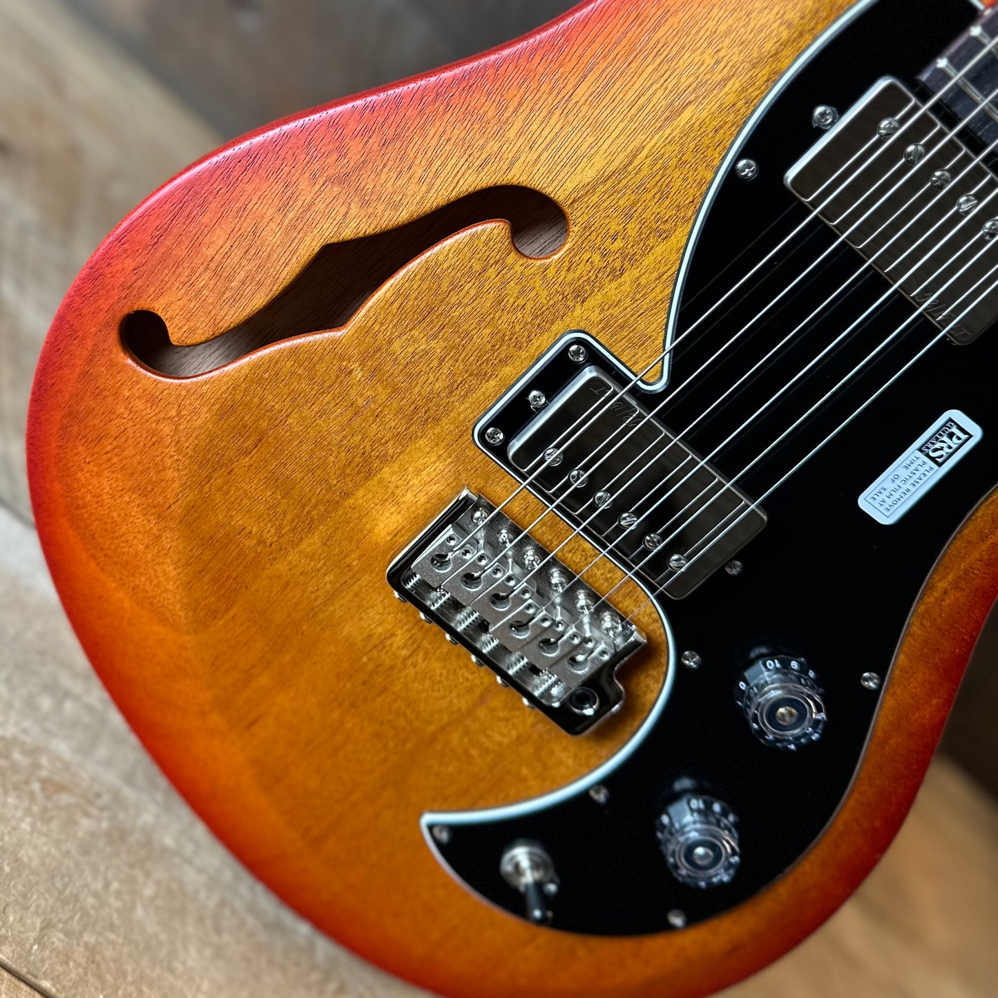 PRS S2 Vela Semi-Hollow HHT Quimper Edition – McCarty Sunburst Satin Nitro USA Electric Guitar S2089031