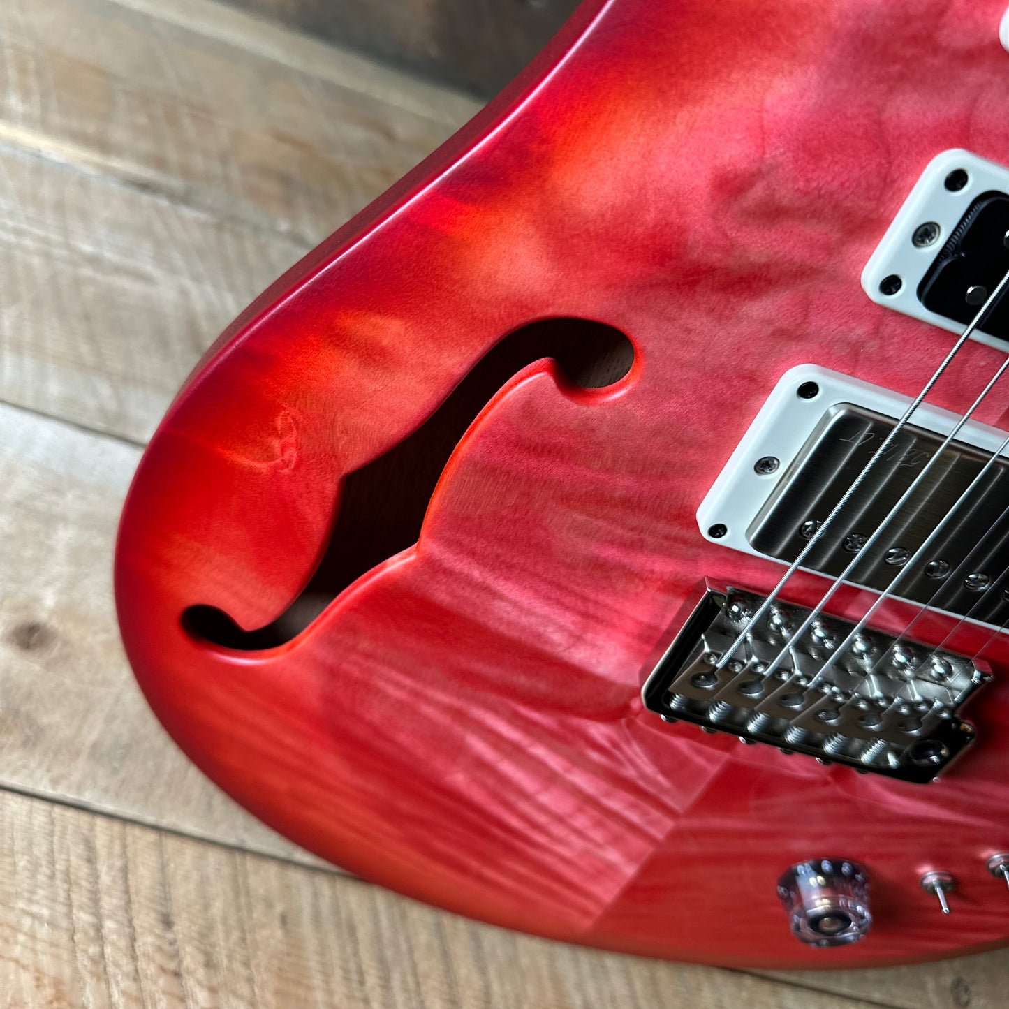 PRS S2 Wood Library Special Semi-Hollow  Quilted Top Satin Bonnie Pink Cherry Burst S2085515