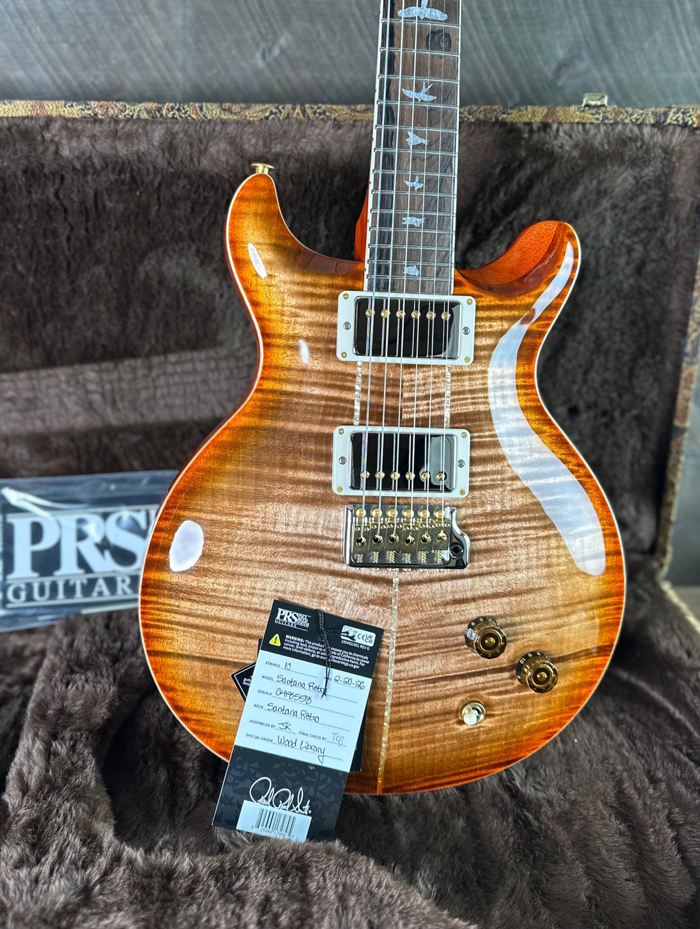 PRS Wood Library Santana Retro Korina Back & Neck, Ziricote FB!! - Autumn Sky 418558