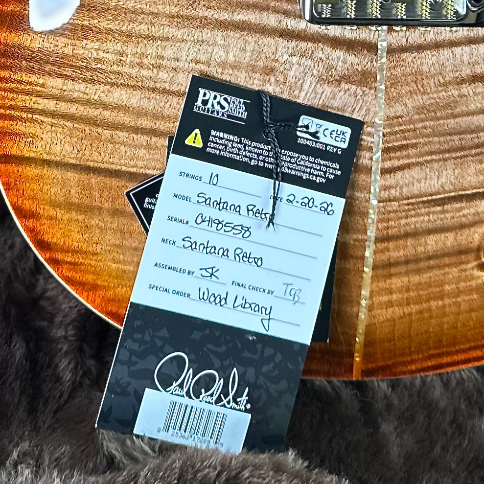 PRS Wood Library Santana Retro Korina Back & Neck, Ziricote FB!! - Autumn Sky 418558