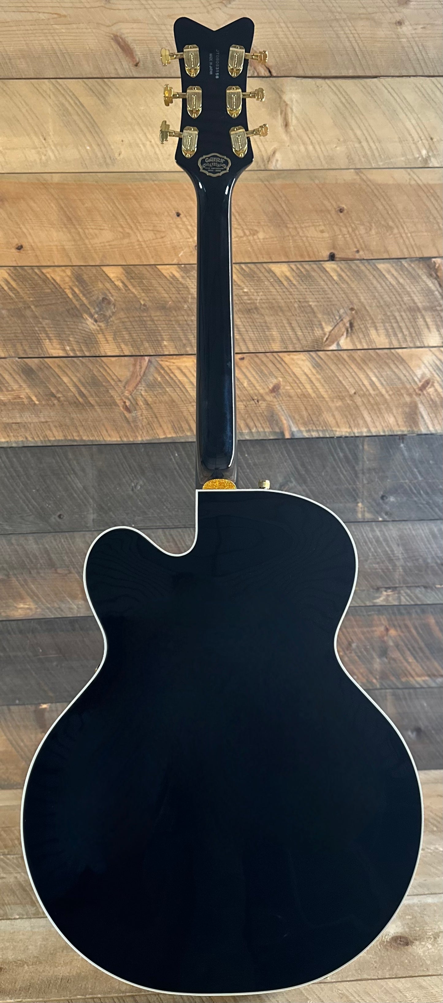Used 2008 Gretsch G6136TBK Black Falcon Made In Japan - Black With Gold Hardware