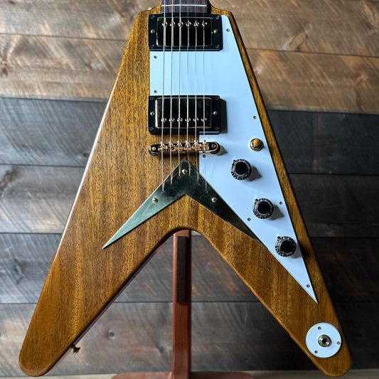 Gibson Custom 1958 Mahogany Flying V Reissue VOS *Only 6.35 Pounds!!* - Antique Natural 851264