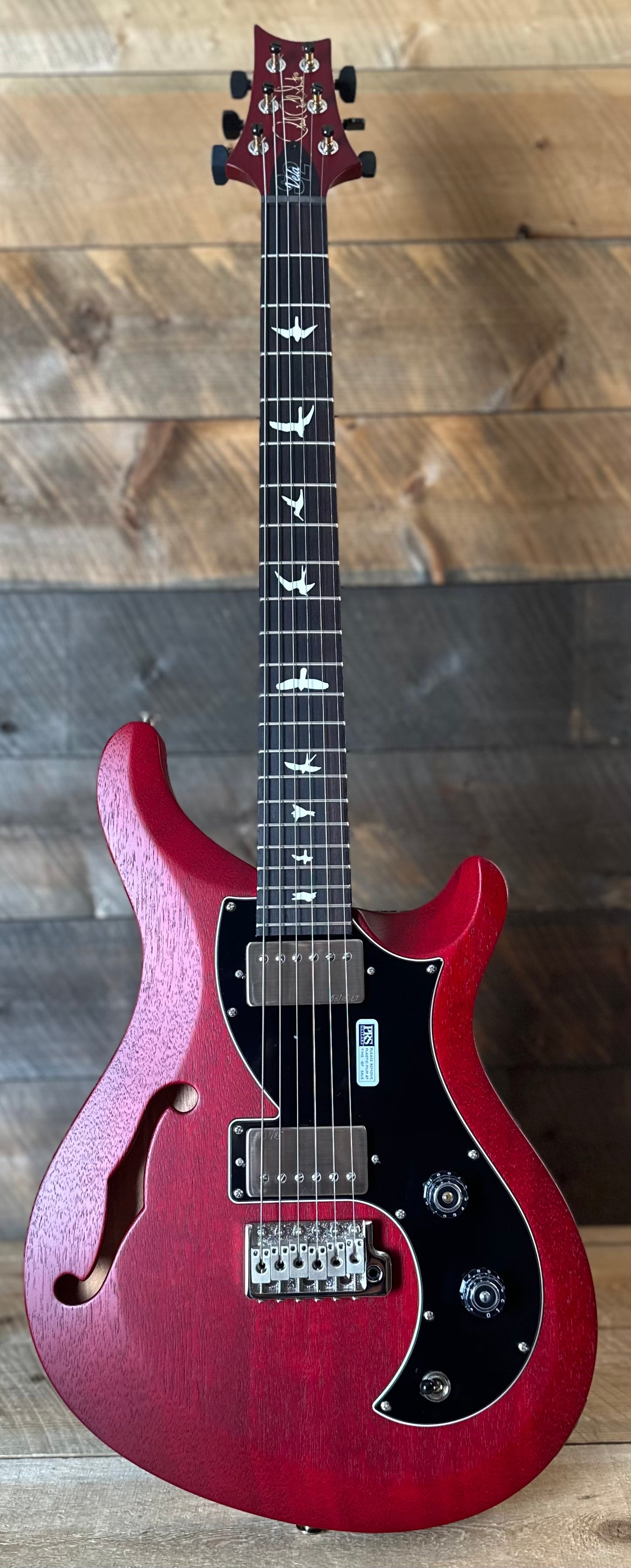 PRS S2 Vela Semi-Hollow HHT Quimper Edition – Vintage Cherry Satin Nitro USA Electric Guitar S2088910