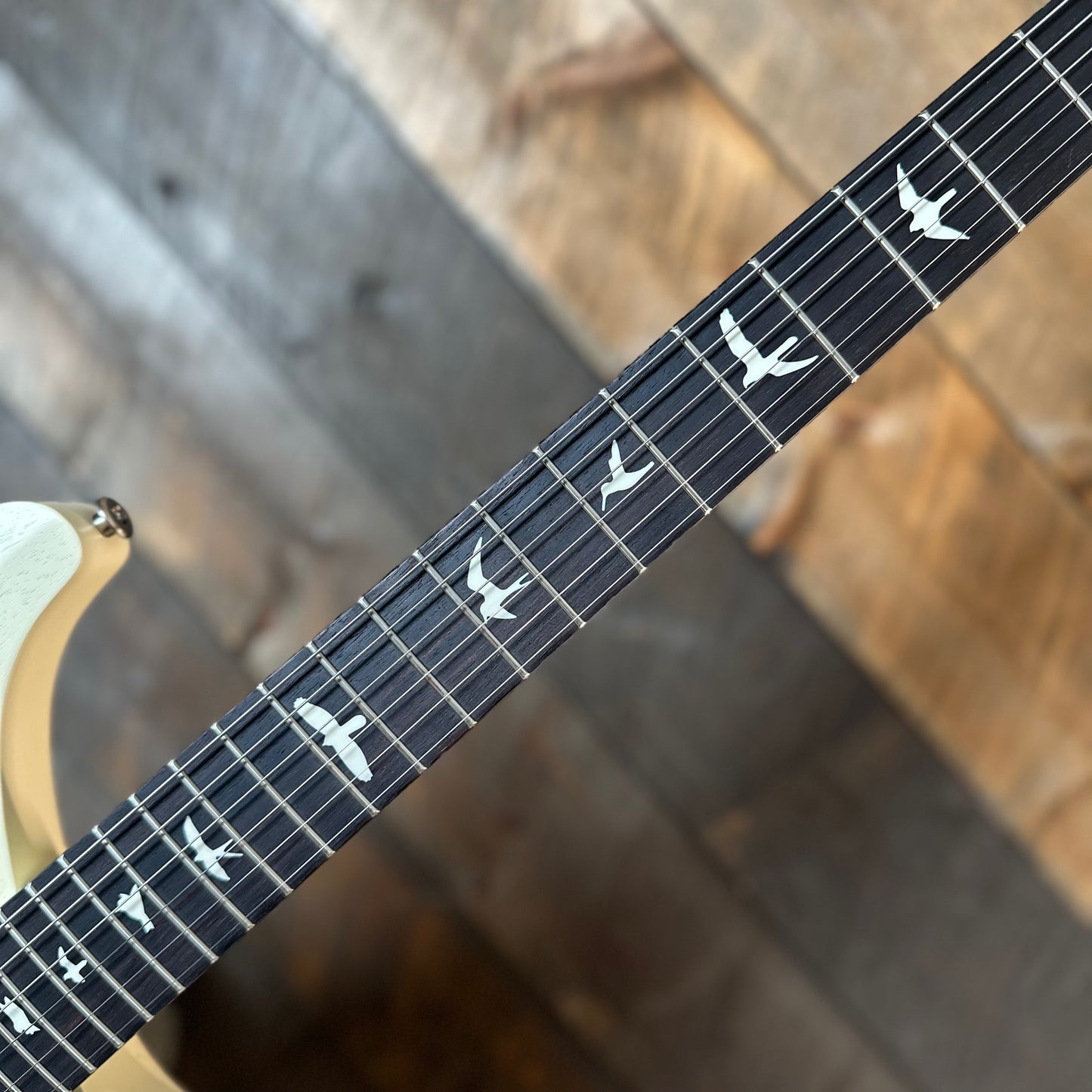 PRS S2 Vela Semi-Hollow HHT Quimper Edition – Antique White Satin Nitro USA Electric Guitar S2088697
