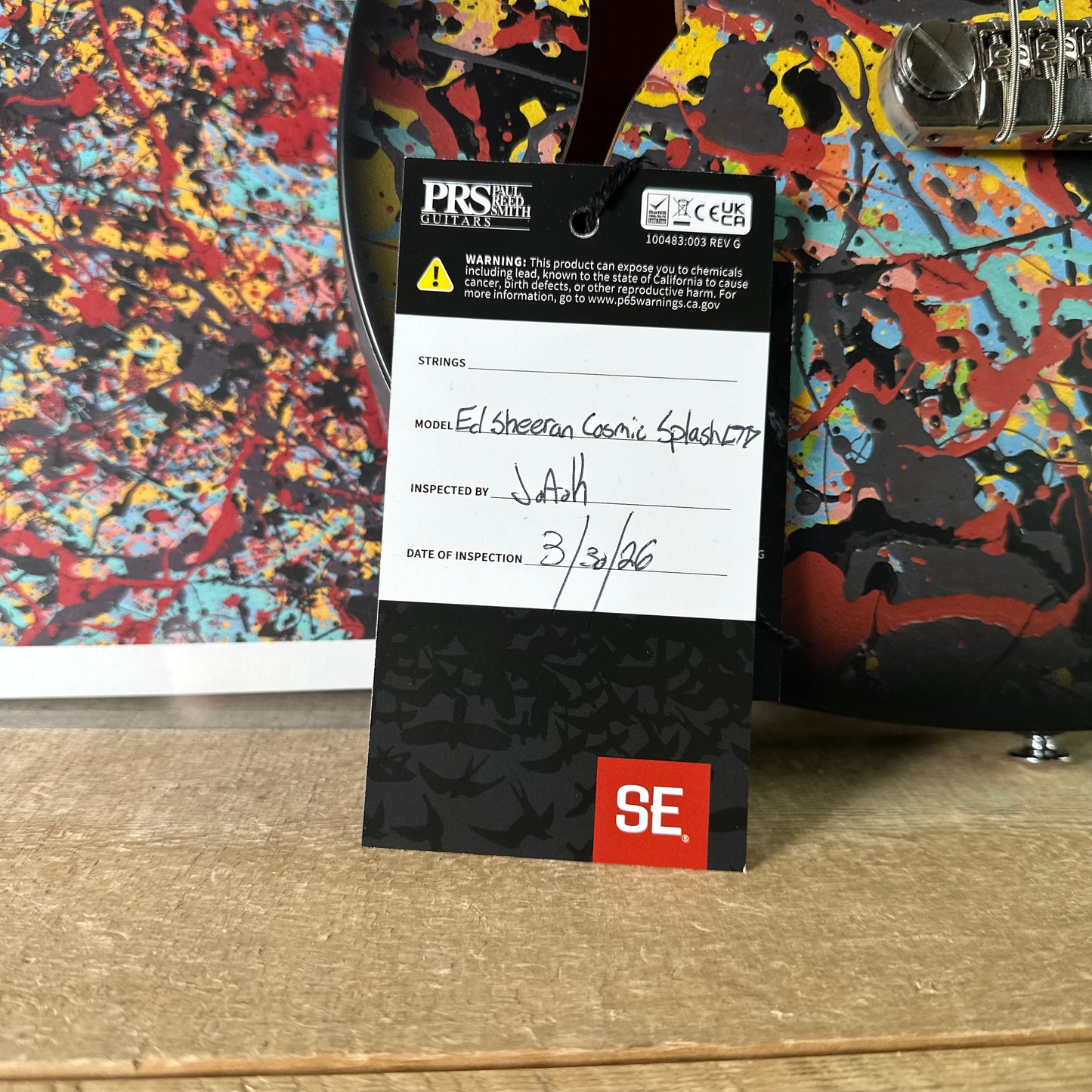 PRS SE Ed Sheeran Hollowbody I Piezo Baritone - Cosmic Splash Limited Edition CTIH087916