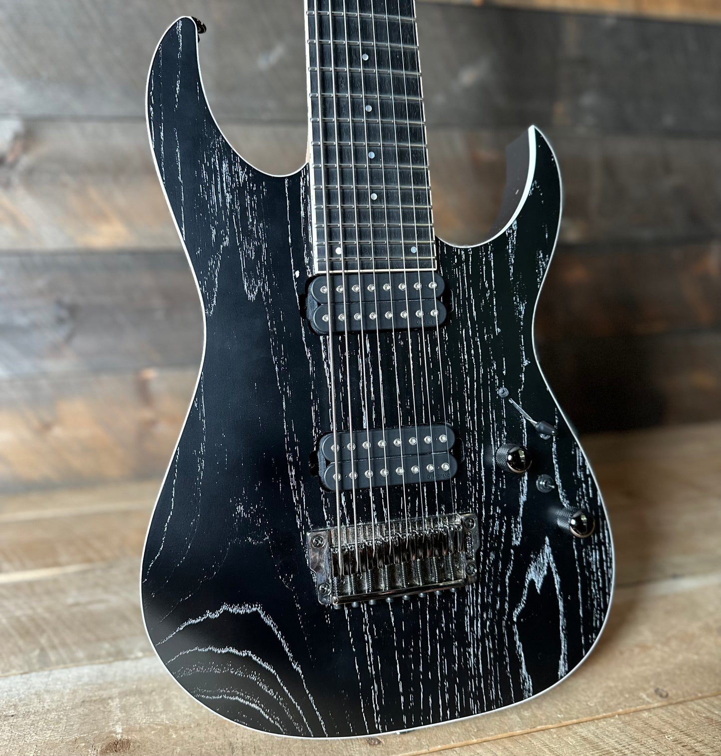Used Ibanez Prestige RG5328 - Lightning Through A Dark 8-String Electric Guitar
