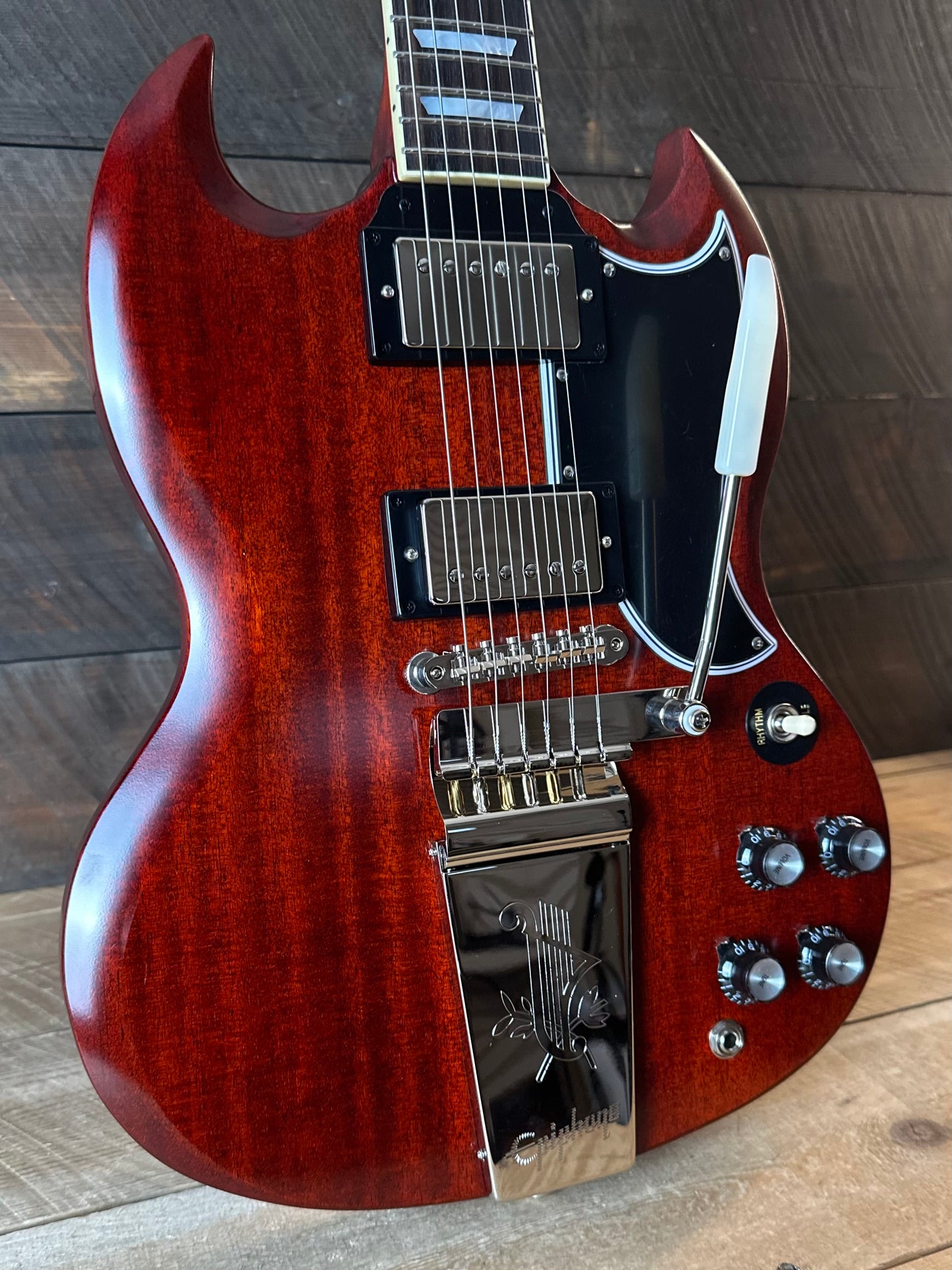 Epiphone Inspired By Gibson Custom 1964 SG Standard Reissue W/Maestro Vibrola - Cherry Red 26041525089