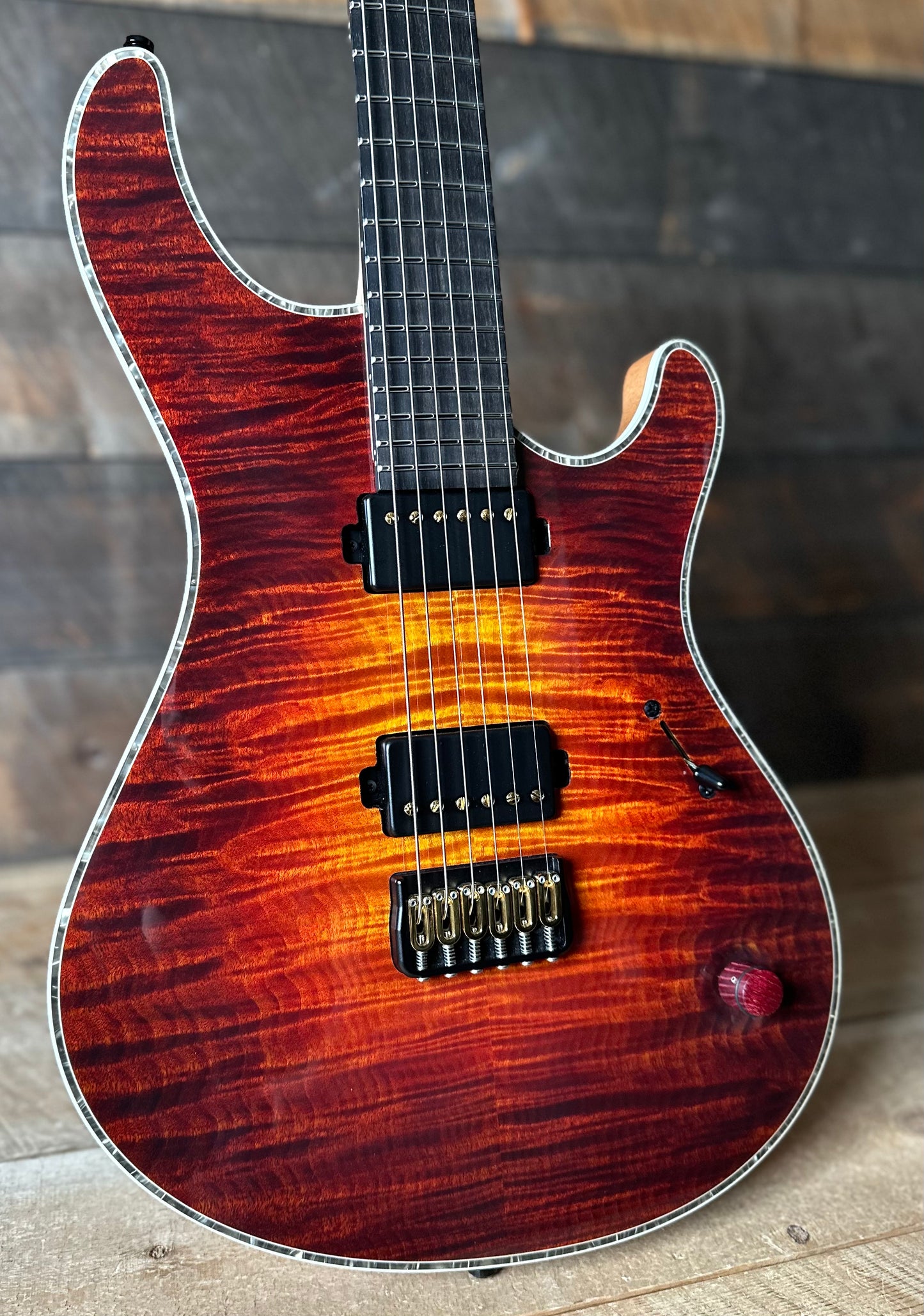 Used Mayones Regius BT 6 Quilted 4A Top - Dark Lava Burst!